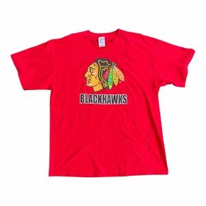 Y2K Retro Chicago Blackhawks NHL Bulletin T-Shirt Size: XL